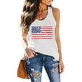 thumbnail image 2 of Uooqdmx American Flag Tops for Women, Loose Tank Tops for Women, 4th of July Outfits for Women, Patriotic Tops for Women, American Flag Tank Top Women, White 3 XXL, 2 of 4