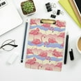 thumbnail image 7 of FMSHPON Flamingo Tropical Bird Pink Tie Dye Clipboard Hardboard Wood Nursing Clip Board and Pull for Standard A4 Letter 13x9 inches, 7 of 7