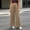 #0457-Khaki, variant on Womens High Waist Drawstring Wide Leg Pants with Pockets Loose Casual Artistic Trousers Bottoms for Daily Street