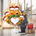 thumbnail image 2 of Adornos navideños colgantes para árbol de Navidad: colgante de familia de ciervos y alces. Decoración navideña. 5 alces navideños, 2 of 7