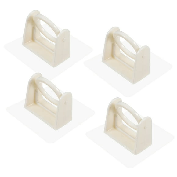 HEALEEP Corner Curtain Rod White ABS Adjustable Length for Home Decor