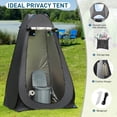 thumbnail image 4 of Thallike Outdoor Portable Toilet Set with Pop-Up Privacy Tent,Folding Toilet Potty for Adults Load Capacity of 400 lbs,LED-Light Camping Bathroom for RV Travel, 4 of 7