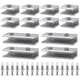 thumbnail image 1 of Glass Clamp,12 Pcs Glass Brackets Glass Hinge Aluminum Glass Shelf Support Solid Glass Clip Shelf Adaptive 8-10mm, 1 of 3