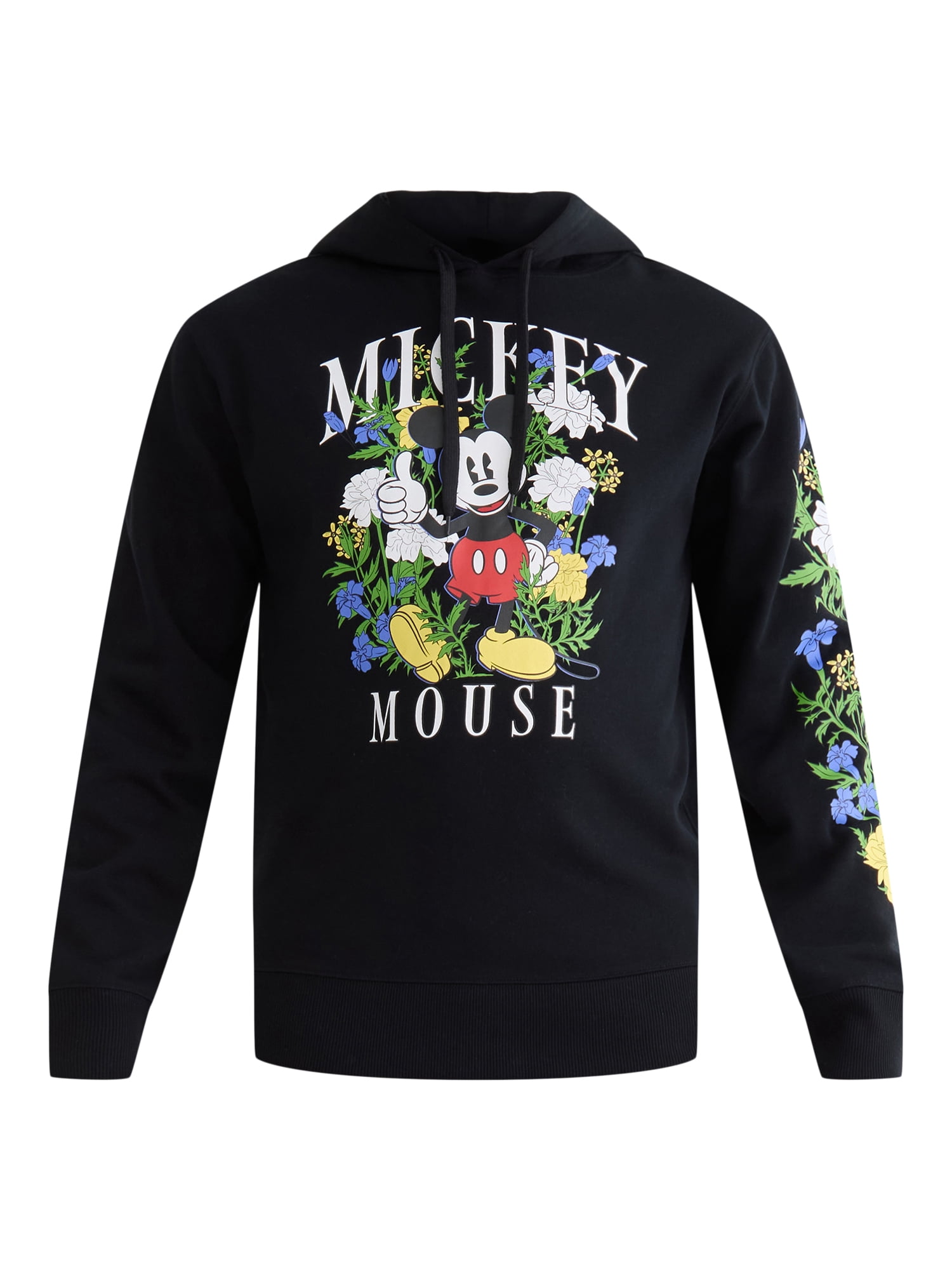 Disney Men's Floral Mickey Mouse Graphic Hoodie Sweatshirt, Sizes S-3XL
