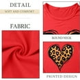 thumbnail image 4 of Ichuanyi New Fashion Women's Top Short Sleeve Casual Love Leopard Printed Loose T-shirt, 4 of 4