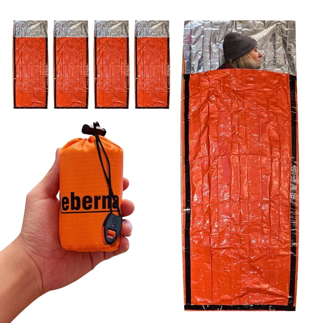 Saco de dormir Emergency Bivy Sack Leberna Mylar Survival, paquete de 4