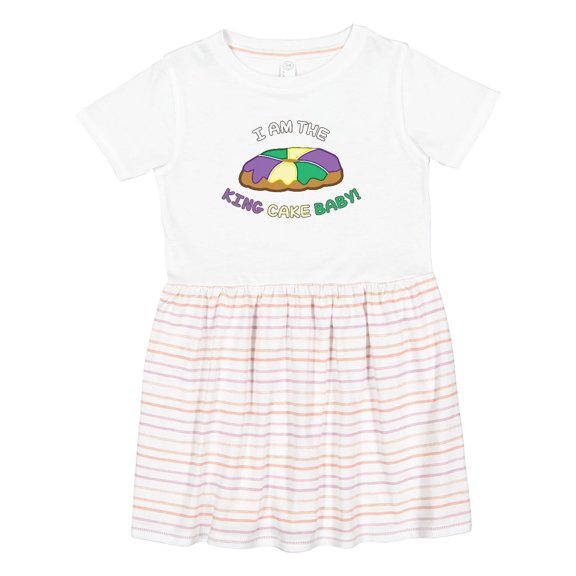 Inktastic I Am the King Cake Baby Girls Toddler Dress