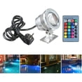 thumbnail image 1 of 10W Pool Light with Remote Control, 4 Modes, RGBW, IP68, 85-265V, LED Aquarium Spotlight, Underwater Lamp, Submersible Lighting, Outdoor Projector for Ponds, Fountains, Lakes and Parks, 1 of 4