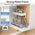 thumbnail image 5 of OVINESY Under Sink Organizer 2 Pack, Pull Out Drawer for Bathroom & Pantry Storage, Metal Frame Kitchen Organizer under Cabinet, Laundry Room Organization with Rust-Resistant Coating, White, 5 of 9