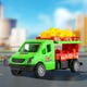 thumbnail image 1 of Coche de juguete inerte para niños, diseño de simulación de camión de hamburguesas y papas fritas con puertas que se abren, neumáticos de goma duraderos, no necesita batería., 1 of 5