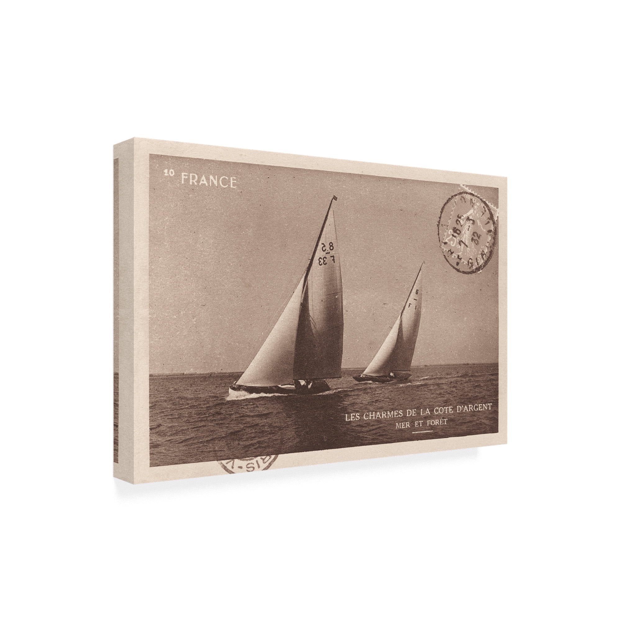 Vintage Sailing I Sepia' Canvas Art by Wild Apple Portfolio
