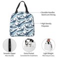 thumbnail image 4 of Fotbe Cute Shark Bolsa Térmica con Estampado y Forro de Aluminio Grueso Bolsa de Almuerzo con Bolsillo Frontal para Hombres y Mujeres, Ideal para Trabajo, Escuela, 4 of 8