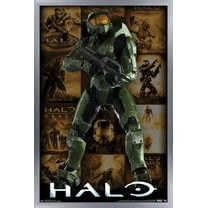 Halo - Game Key Art Grid Wall Poster, 14.725" x 22.375", Framed