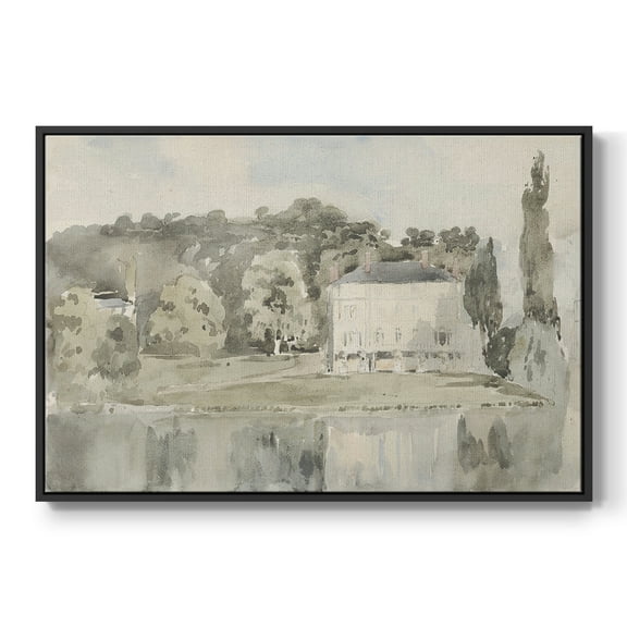 Vintage Landscape-CCCLXVI By Wexford Home Framed in Black Wood Gallery Wrapped Canvas 17 in. x 25 in.