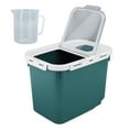 thumbnail image 2 of 22lb Dry Food Storage Containers Transparent Rice Storage Container Airtight Dampproof Large Capacity Flip Top Rice Flour Storage Box, 2 of 8