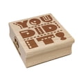 thumbnail image 1 of You Did It Fun Text Congratulations Square Rubber Stamp Stamping Scrapbooking Crafting - Large 2.75in, 1 of 7