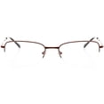 thumbnail image 2 of Optical Eyewear - Rectangle Shape, Metal Half Rim Frame - Prescription Eyeglasses RX, Latte, 2 of 4
