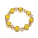thumbnail image 1 of Xiao Hua Pulseras de mujer de acero inoxidable con cristales degradados y esmaltado de colores - Amarillo, 1 of 4