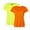 Neon Safety Orange/Yellow 2 Pcs, variant on High Visibility Short Sleeve Workwear Tee, 100% Polyester Hi Vis Reflective Performance T-Shirts for Women (Neon Safety Orange/Yellow 2 Pack, L)