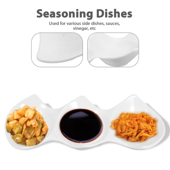 NICEXMAS White Ceramic Sauce Dipping Bowls Set - Ideal for Serving Condiments, Seasonings, and Side Dishes in Style