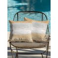 thumbnail image 3 of Outdoor Pillows Waterproof, Vintage Orange Grey Throw Pillows with Inserts Included, Farmhouse Barn Wooden Striped Indoor Outdoor Decorative Lumbar Pillow for Bed/Couch/Patio 16"x16", 2Pcs, 3 of 8