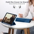 thumbnail image 7 of Getino Compatible with Apple iPad 10th/11th Generation A16 Case 11 inch Clear Back Cover with Pencil Holder, Blue, 7 of 7