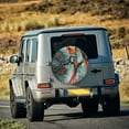 thumbnail image 3 of Haiem Spare Tire Cover , Wheel Cover with Exotic Birds Forest printed, Camper Spare Tire Cover Fit for Jeep Wrangler Rv SUV Truck Travel Trailer-14 inch, 3 of 8