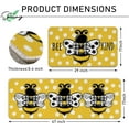 thumbnail image 3 of Bee Kind Spring Summer Yellow Kitchen Rugs Set of 2, Polka Dot Buffalo Plaid Check Bow Kitchen Mats Decor, Bumble Bee Seasonal Floor Door Mat Home Decorations -17x29 and 17x47 Inch, 3 of 6