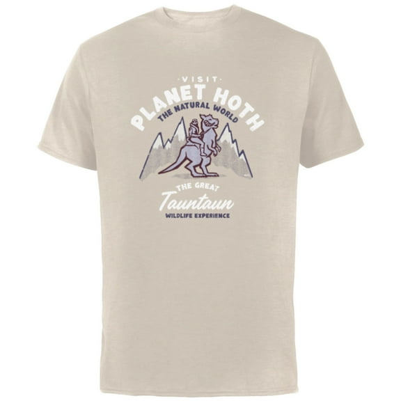 Star Wars Travel Vacation Planet Hoth Tauntaun Experience - Short Sleeve Cotton T-Shirt for Adults - Customized-Natural