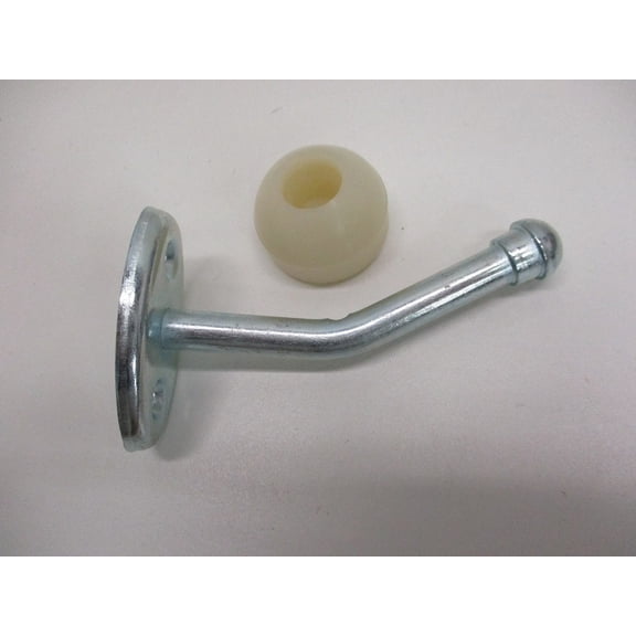 RV Camper Trailer Door Stop / 4" Long Bent Aluminum Doorstop With Rubber Cap