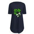 thumbnail image 3 of Pxiakgy Vente Chaude! T-Shirt Trèfle de la Saint-Patrick pour Femmes Chanceux Irlandais Manches Courtes T-Shirt Graphique Trèfle Mode Décontractée Col Rond Manches Courtes Imprimé Noir S, 3 of 6