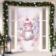 thumbnail image 4 of 90 X 200 Cm Marco De Puerta Navideño Con Muñeco De Nieve Rosa Fondo Navideño Marco De Puerta Cortina Para Fiesta Navideña Fondo De Tela Decoración Para Porche Decoración Para Fiestas, 4 of 4