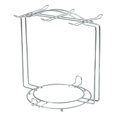 thumbnail image 4 of Wosthever Soporte organizador de cocina, soporte anticorrosión para tazas, estante de almacenamiento para encimeras limpias y ordenadas Organizadores de utensilios de cocina Plata 20X18.5 cm, 4 of 6