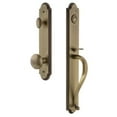 thumbnail image 5 of Grandeur 848568 Arc Solid Brass Rose Dummy Full Plate 'S' Grip Handleset - Grey, 5 of 5