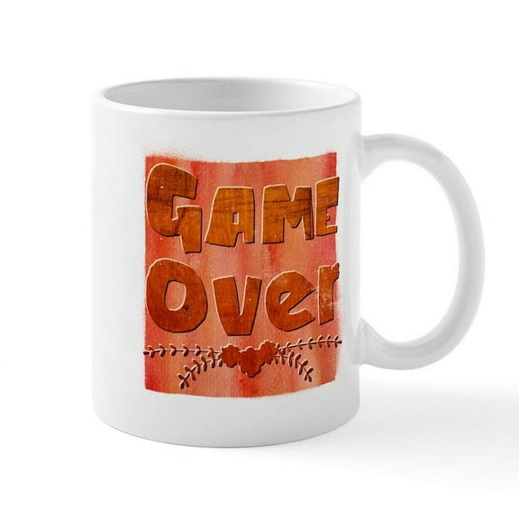 CafePress - Game Over Mugs - 11 oz Ceramic Mug - Novelty Coffee Tea Cup