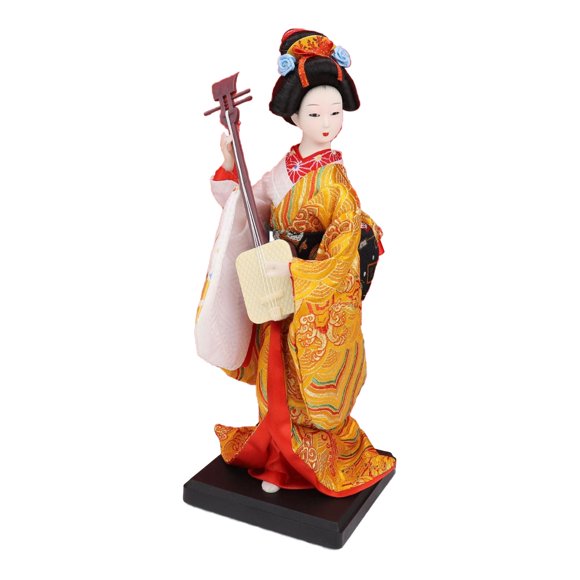 Muñeca geisha japonesa étnica, figura coleccionable, adorno de 23 cm, estatua artesanal de mujer, muñeca kimono para mesa, estante, regalo para niños Estilo I