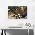 thumbnail image 2 of ARTCANVAS Chinese Woman With Pheasants Canvas Art Print by Adolph Menzel - Size: 26" x 18" (1.50" Deep), 2 of 9