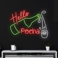thumbnail image 3 of Handmadetneonsign Custom Hello Pocha Neon Sign, Soju Shot Glass Neon Light, Soju Bottle Led Light, 3 of 5