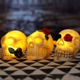 thumbnail image 1 of Decoración de Halloween Calavera LED Candelero Luces Fantasma Sosteniendo Lámpara Haunted Home Bar Accesorios de terror Luces LED Calavera Fantasma Luces ZefeiWu 8390606392855, 1 of 1