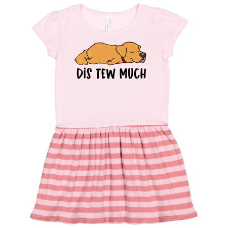 

Inktastic Napping Dis Tew Much Long-haired Retriever Gift Toddler Girl Dress