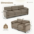 thumbnail image 5 of Bonzy Home Modular Sectional Sofa Couches for Living Room Ideal for Small Spaces & Family Fun Brown, 5 of 8