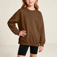 thumbnail image 5 of YOUYEDIAN Base Layer for Girls Casual Comfy Long Sleeve Crewneck Solid Color Shirts, 5 of 5