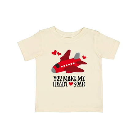 

Inktastic Valentines Day Airplane Hearts Gift Baby Boy or Baby Girl T-Shirt