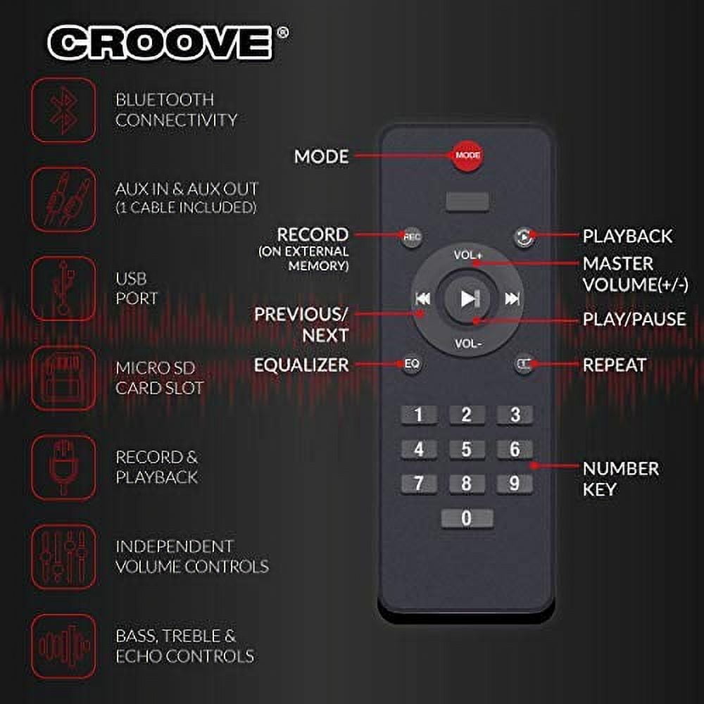 Karaoke Machine With 2 Wireless & Wired Microphones Portable Pa Speaker System