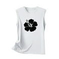 thumbnail image 4 of Aloohaidyvio Tank Tops for Women,Women's Summer Flower Print Basic Tank Tops 2024 Round Neck Soft Casual Loose Sleeveless Shirts, 4 of 4