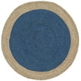 thumbnail image 3 of SAFAVIEH Natural Fiber Cebrail Braided Jute Area Rug, Royal Blue/Natural, 10' x 10' Round, 3 of 4