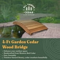 thumbnail image 2 of All Things Cedar FB48 4-ft Durable Outdoor Wooden Bridge - 46.5L x 35W x 7H, 2 of 6