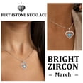 thumbnail image 4 of Beautlace 925 Sterling Silver Cross Necklace,March Birthstone Heart Pendant Necklace Jewelry Birthday Christmas Mothers Day Gifts for Women Mom, 4 of 12