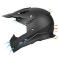 thumbnail image 5 of GLX GX23 Dirt Bike/Motocross Helmet - Matte Black, Small - DOT Approved, 5 of 5