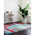 thumbnail image 3 of Rugs.com Azalea Collection Rug – 2' x 3' Turquoise Medium Rug Perfect For Entryways, Kitchens, Breakfast Nooks, Accent Pieces, 3 of 8